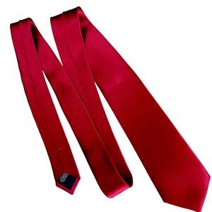 The Tie Bar Red Silk Necktie 60"